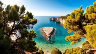 Pantai Zlatni Rat di Brač