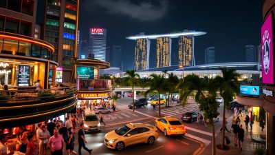 kehidupan malam di Singapura