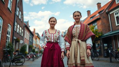 baju tradisional Denmark dalam kehidupan sehari-hari